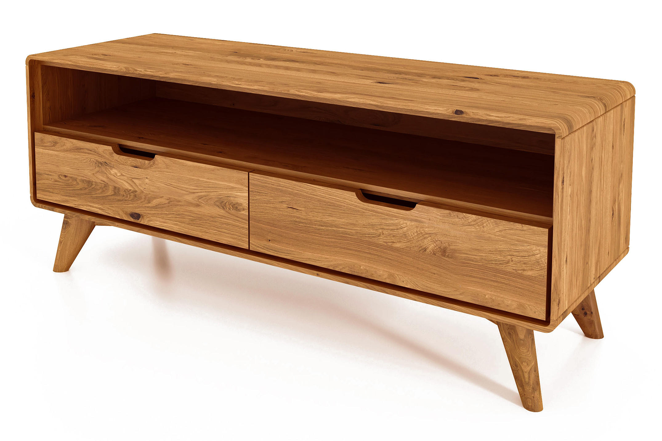 GREG HIFI-SCHRANK Wildeiche - Wildeiche, Holz (120/48/40cm) - byoak