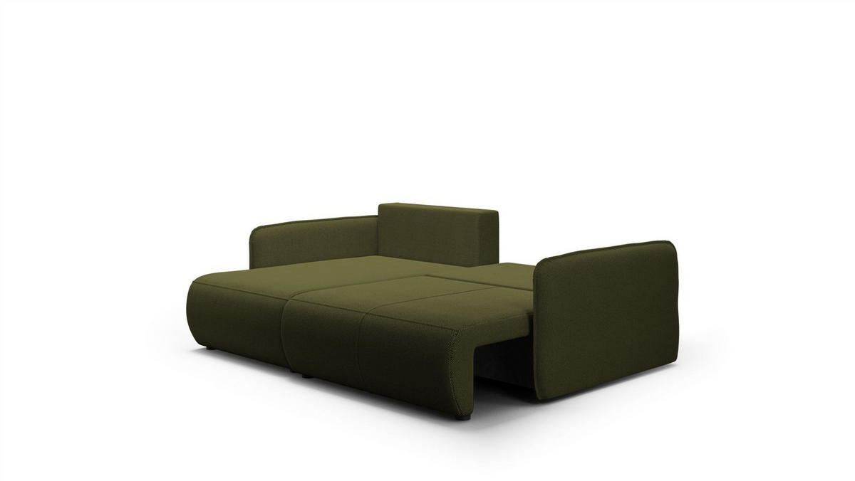 ECKSOFA Calgary - Grün, Holzwerkstoff/Textil (207/148cm) - Fun Möbel