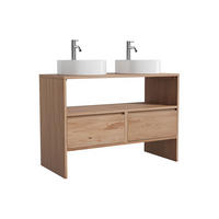 DOPPELWASCHTISCH - 110 cmcm x 50 cmcm - Holz, Platte - Naturfarben Hell - CAVIZO - Naturfarben, Holz (110/78/50cm) - Vente-Unique