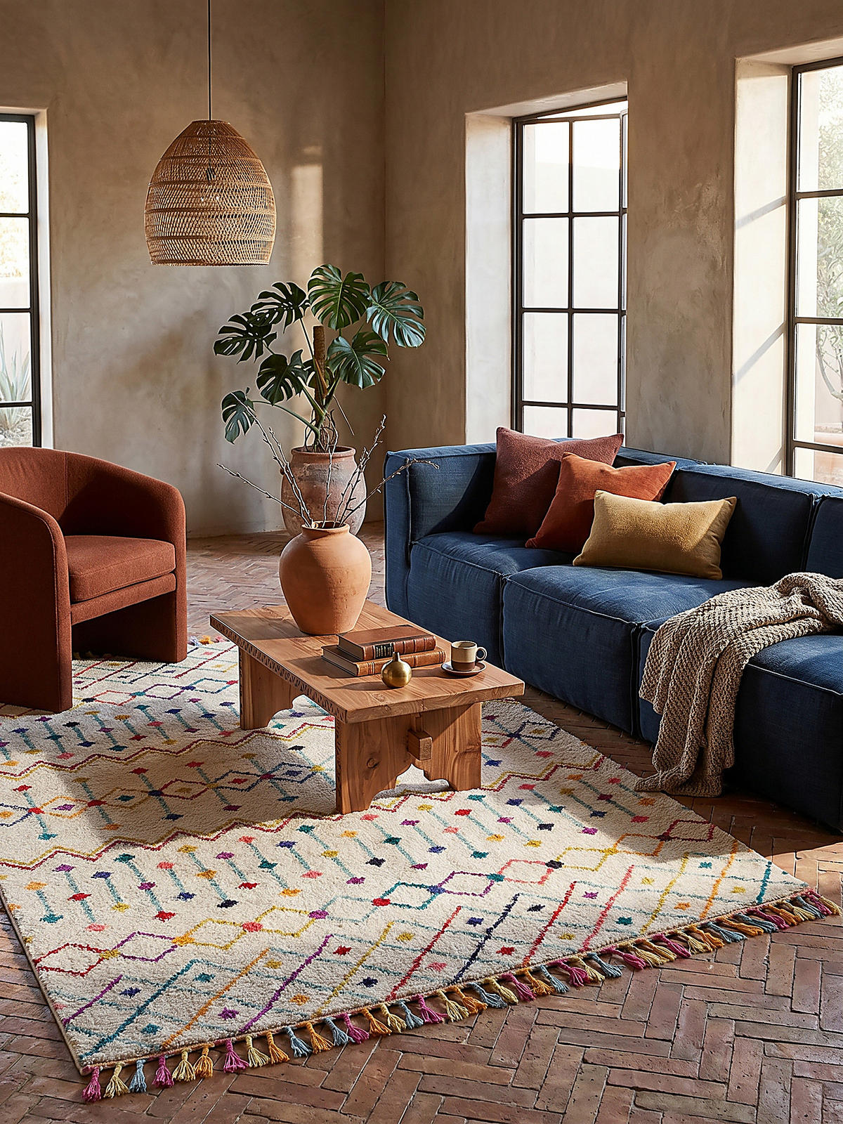 HOCHFLORTEPPICH ARUN 160/230 cm - Multicolor, Textil (230/160cm) - KADIMA DESIGN