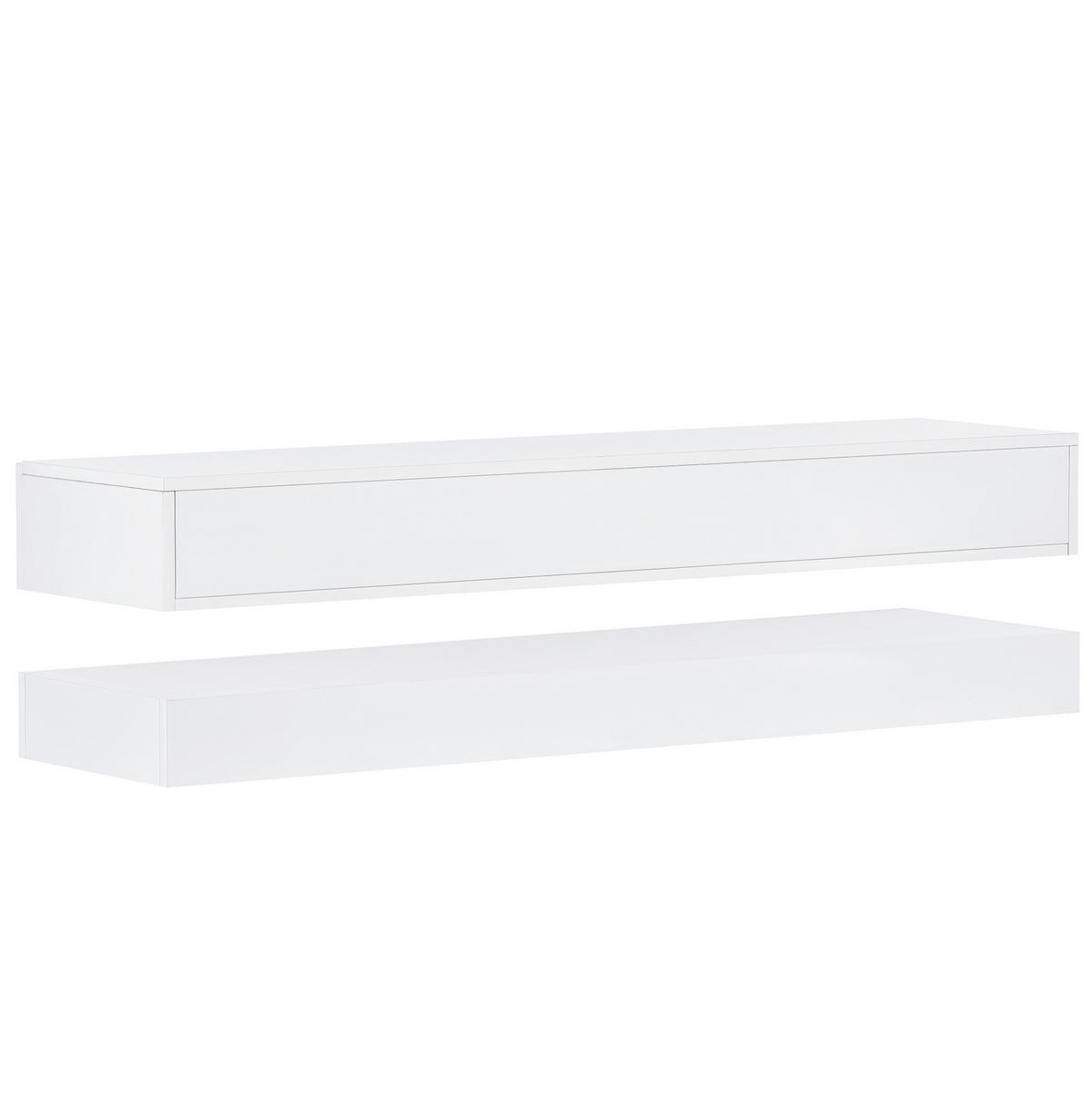 LOWBOARD 130/33/25 cm aus MDF mit LED-Beleuchtung und 4 Schubladen Weiß - Weiß, Holzwerkstoff (130/15/33cm) - Modenvie