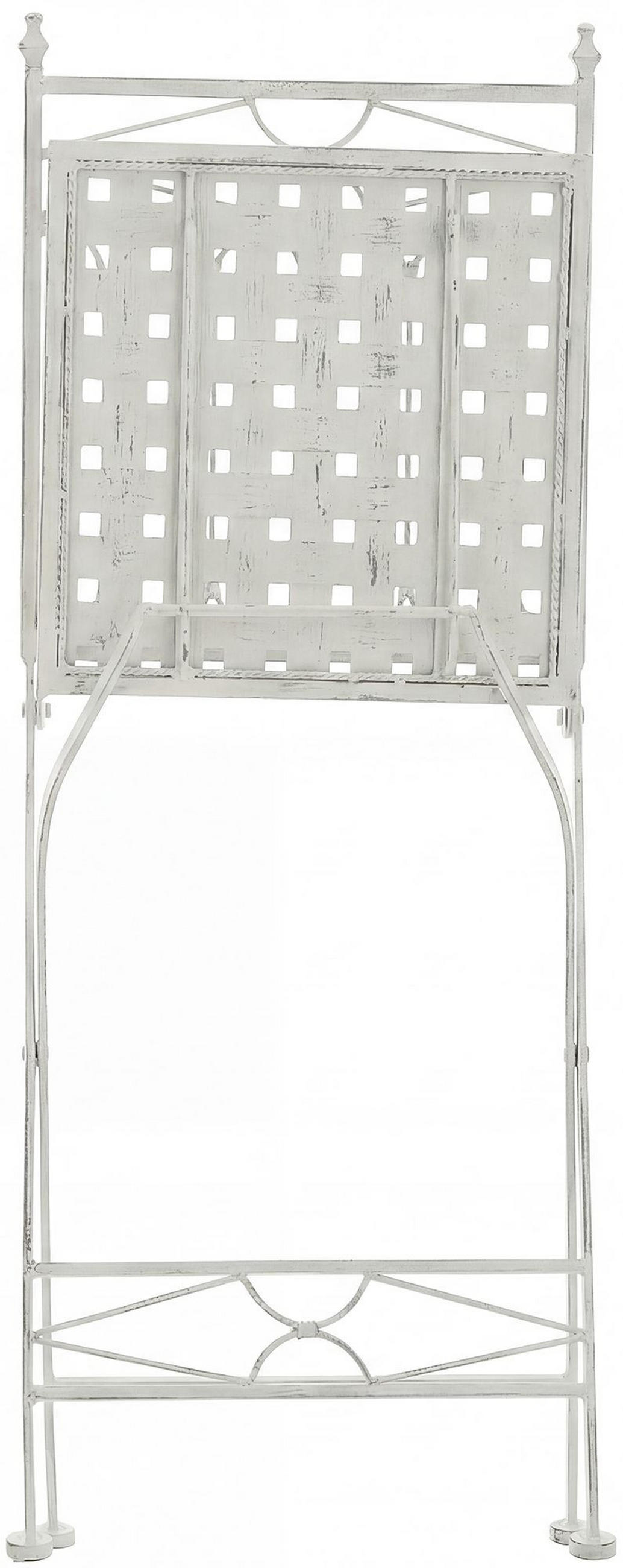 GARTENSTUHL Finn 40x40x95cm Metall Antik-Weiß Klappstuhl - Weiß, Metall (40/95/40cm) - DELUKE
