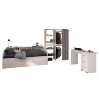KINDERZIMMER SET Parisot Sleep 3-tlg. Holzdekor Weiß/Eiche - Eichefarben/Weiß, Kunststoff (100/1/200cm) - 58aufmkessel