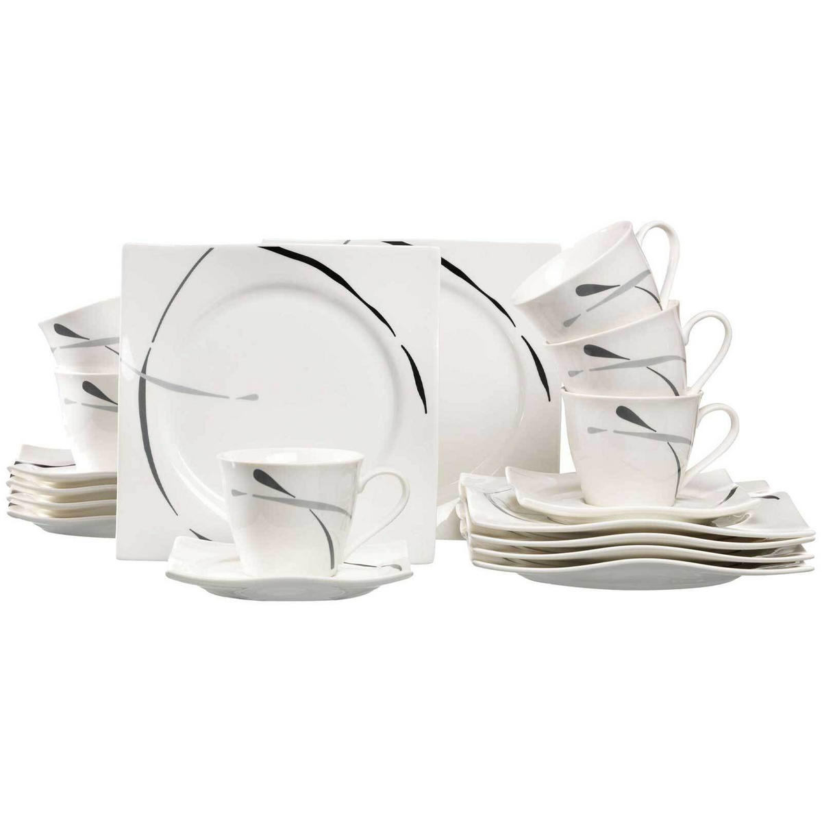 KAFFEESERVICE Dacapo bunt 18er Set - Multicolor, Keramik (22/24/28cm) - Ritzenhoff Breker
