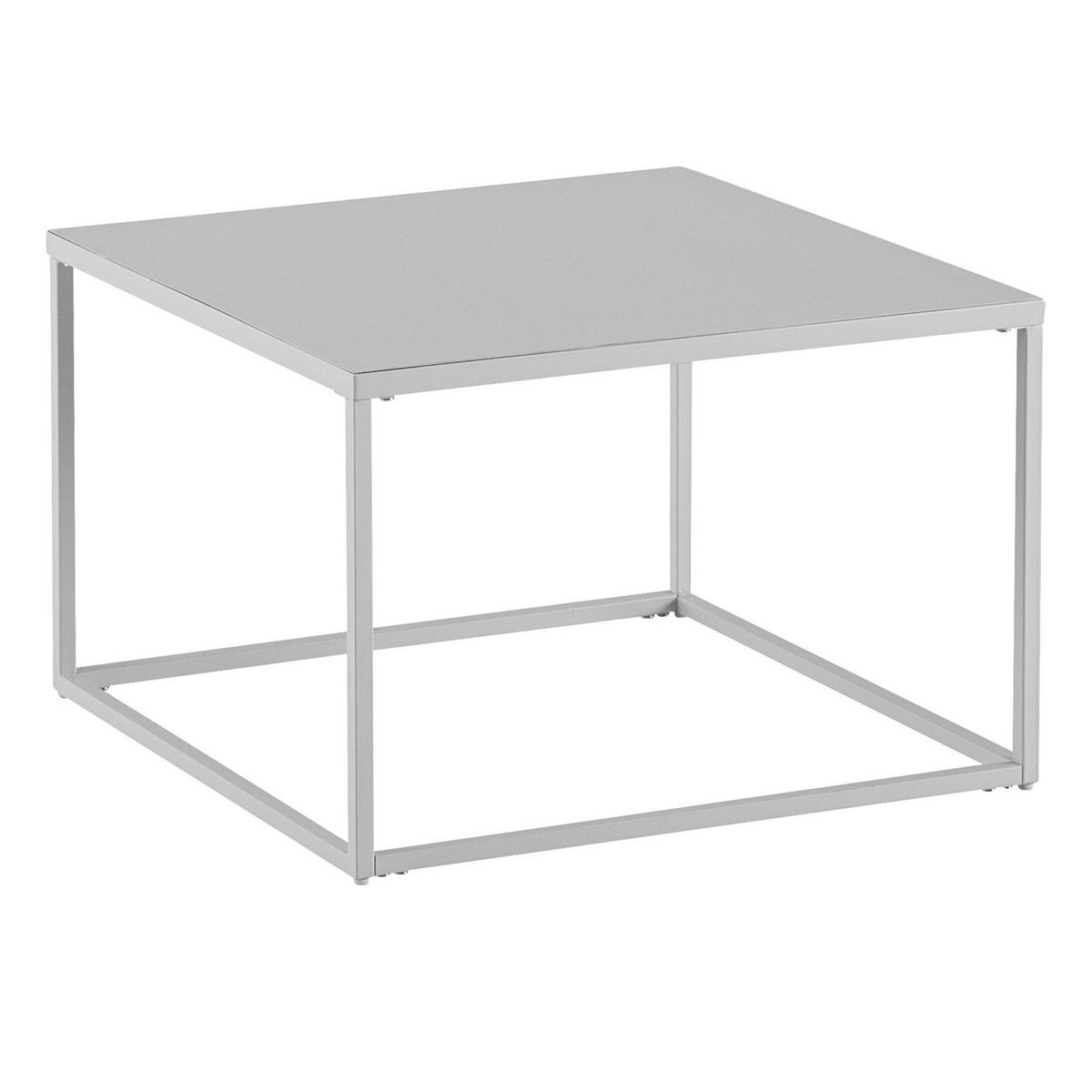 COUCHTISCH Weiß Metall Industrial 60x60x40 cm, Quadratisch - Weiß, Metall (60/60/40cm) - KADIMA DESIGN