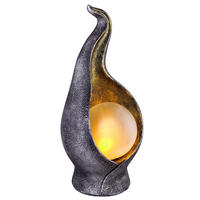 LED AUSSENLEUCHTE Silber Gold Leuchtkugel - Silberfarben, Kunststoff (12/11/26.5cm) - Globo Lighting