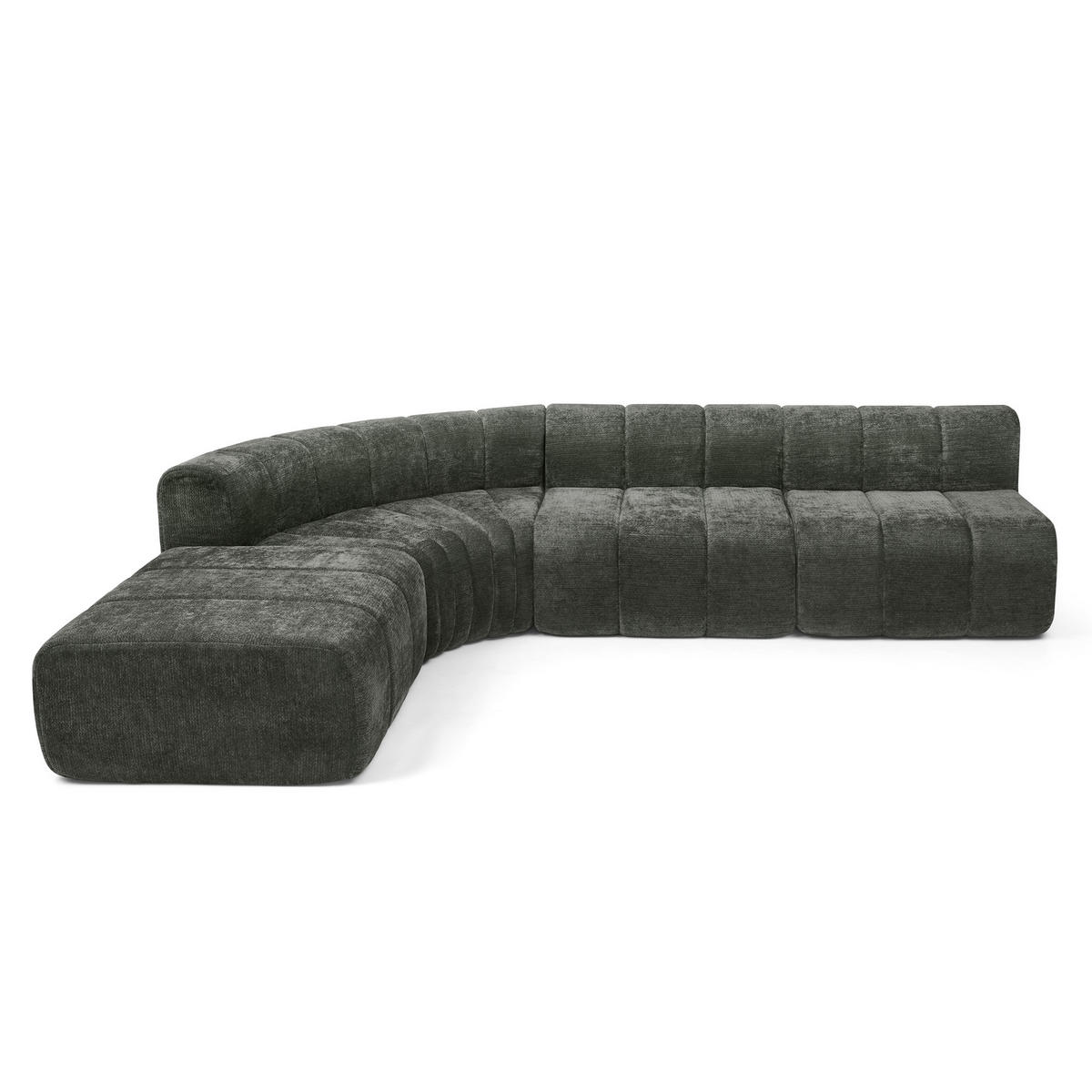 ECKSOFA DE-34633 4-Sitzer modular Schwarz - Schwarz, Textil (189/283cm) - ComfortXL
