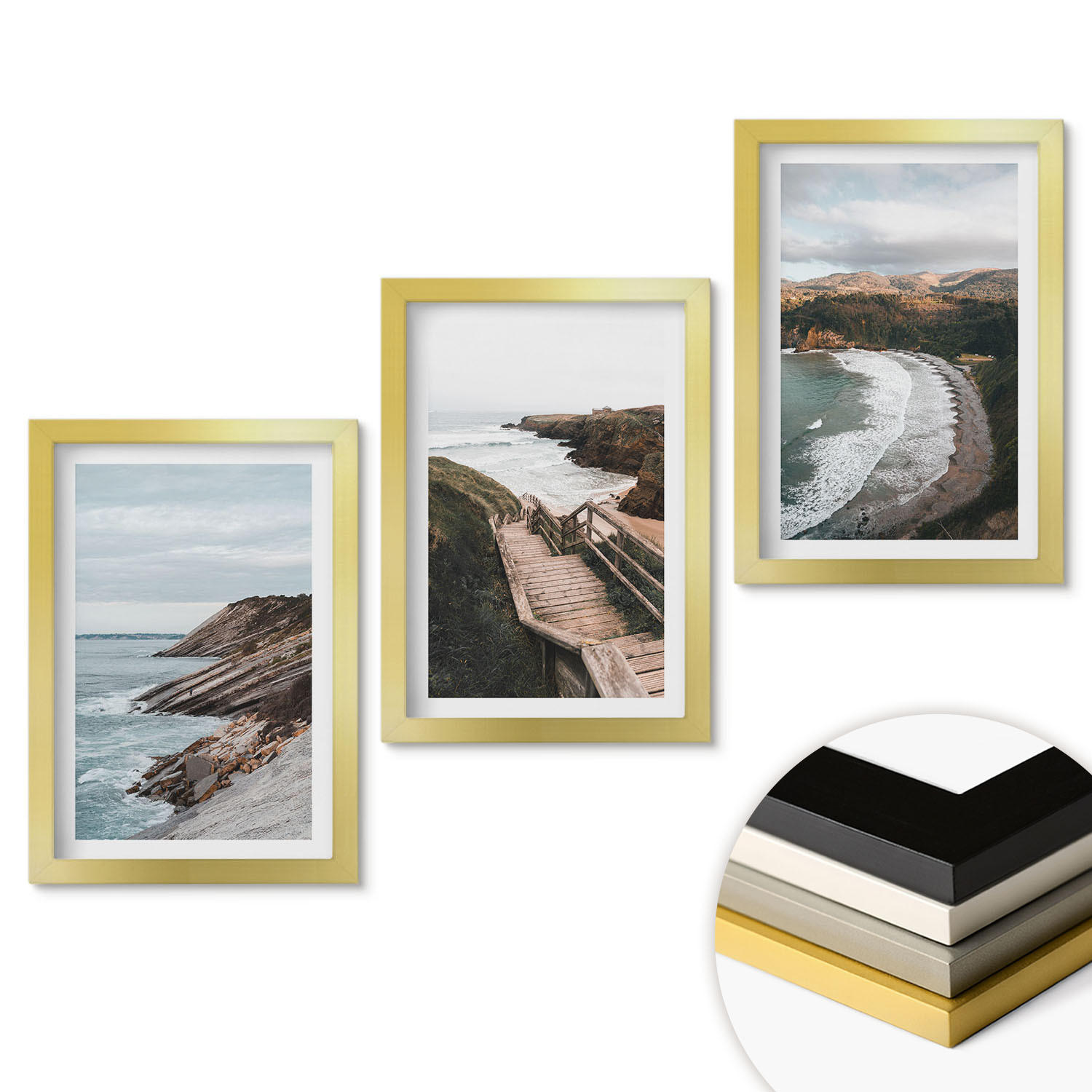 ArtPrintCave Wandbilder Gold 20x30 cm