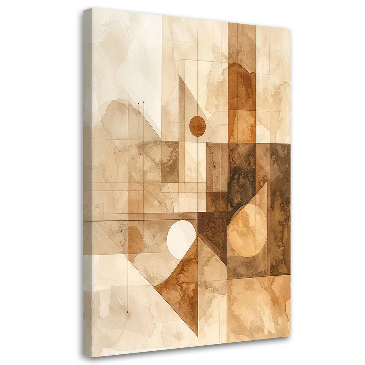 LEINWANDBILD Abstraktion 80x120cm - Beige, Textil (80/120cm) - Feeby