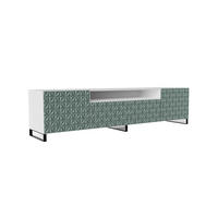TV-SCHRANK CALI - Weiß/Grün, Holzwerkstoff (200/53/41cm) - Meblini