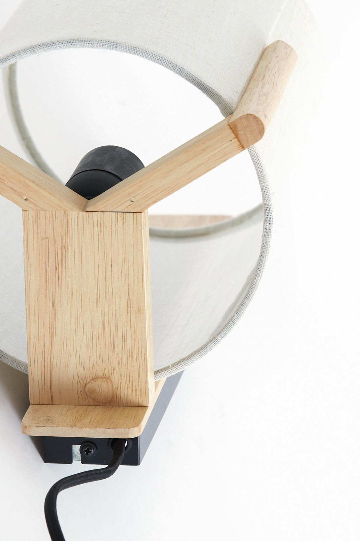 WANDLEUCHTE Litto Braun Ø22/36 cm - Hellbraun, Holz (18/36/22cm) - Light & Living