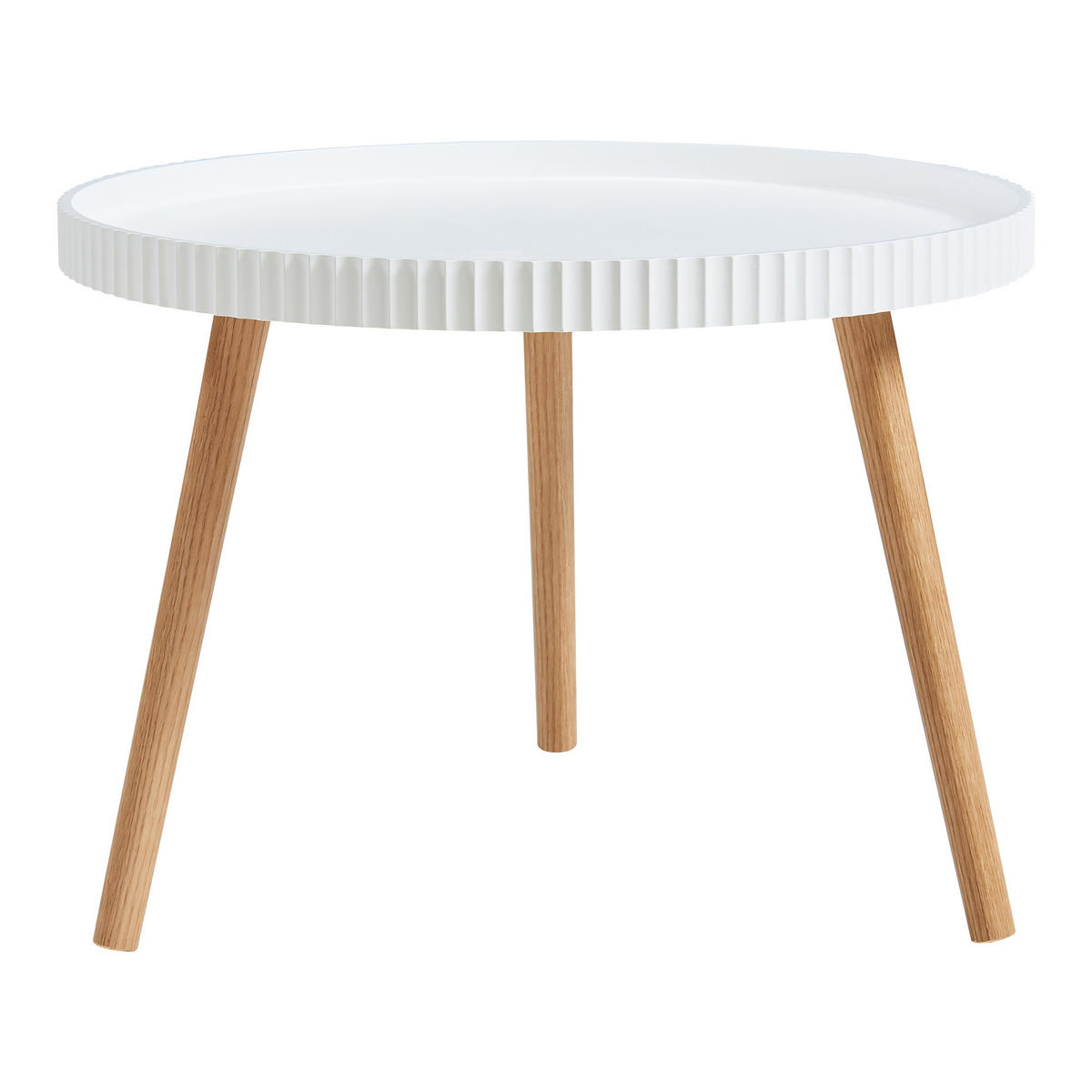 COUCHTISCH Bongard 60/45 cm - Weiß/Braun, Holz/Holzwerkstoff (60/60/45cm) - [en.casa]