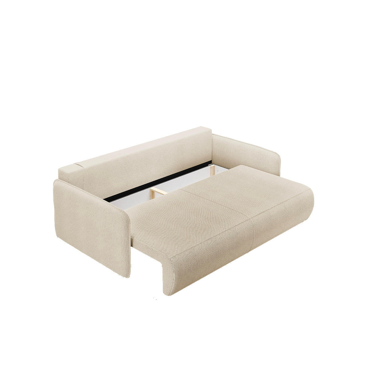 POHOVKA Claudio 3MÍSTNÁ Béžová - béžová, dřevo (216/86/105cm) - Petits-meubles