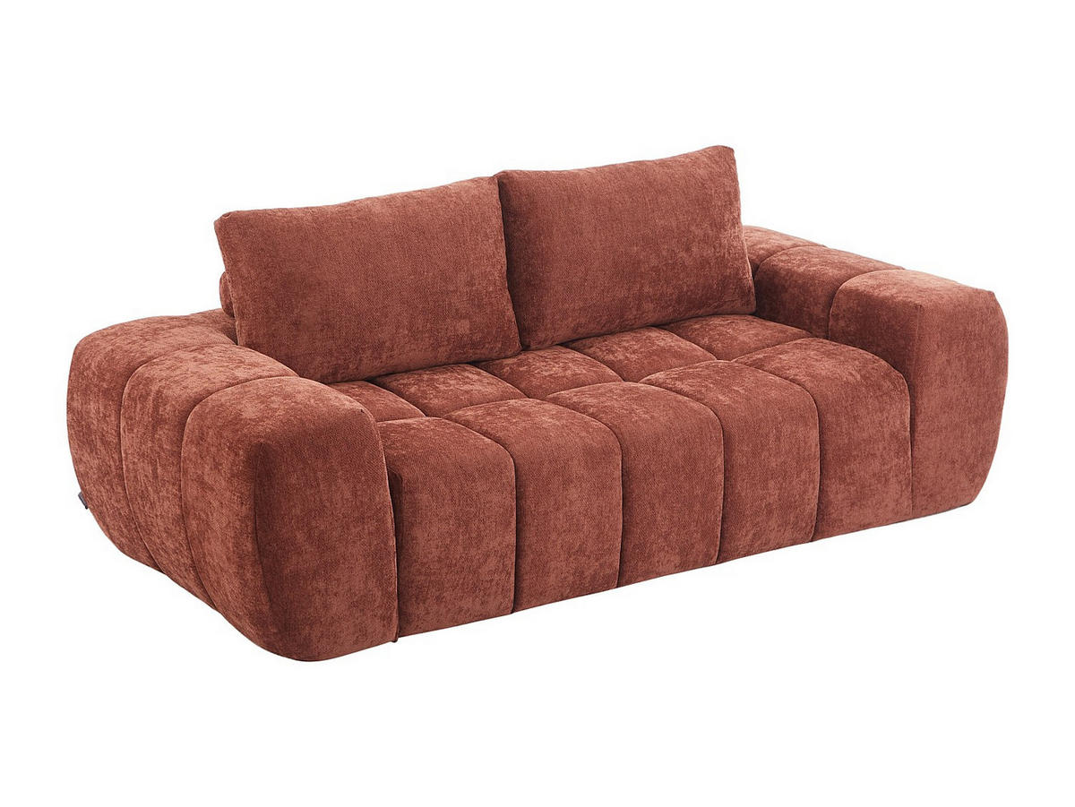 SOFA - 3 Personen - stoff - terracotta Benafo - Terracotta, Textil (218/84/104cm) - Vente-Unique