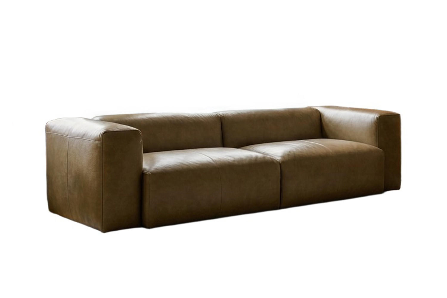 SOFA CELESTE Dunkelgrün Leder - Dunkelgrün/Schwarz, Leder/Kunststoff (302/72/114cm) - KAWOLA
