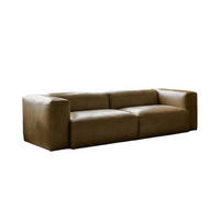 SOFA CELESTE Dunkelgrün Leder - Dunkelgrün/Schwarz, Leder/Kunststoff (302/72/114cm) - KAWOLA