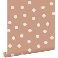 TAPETE Punkte 53 cm x 10.05 m - Terracotta, Papier (53/0.1cm) - ESTAhome