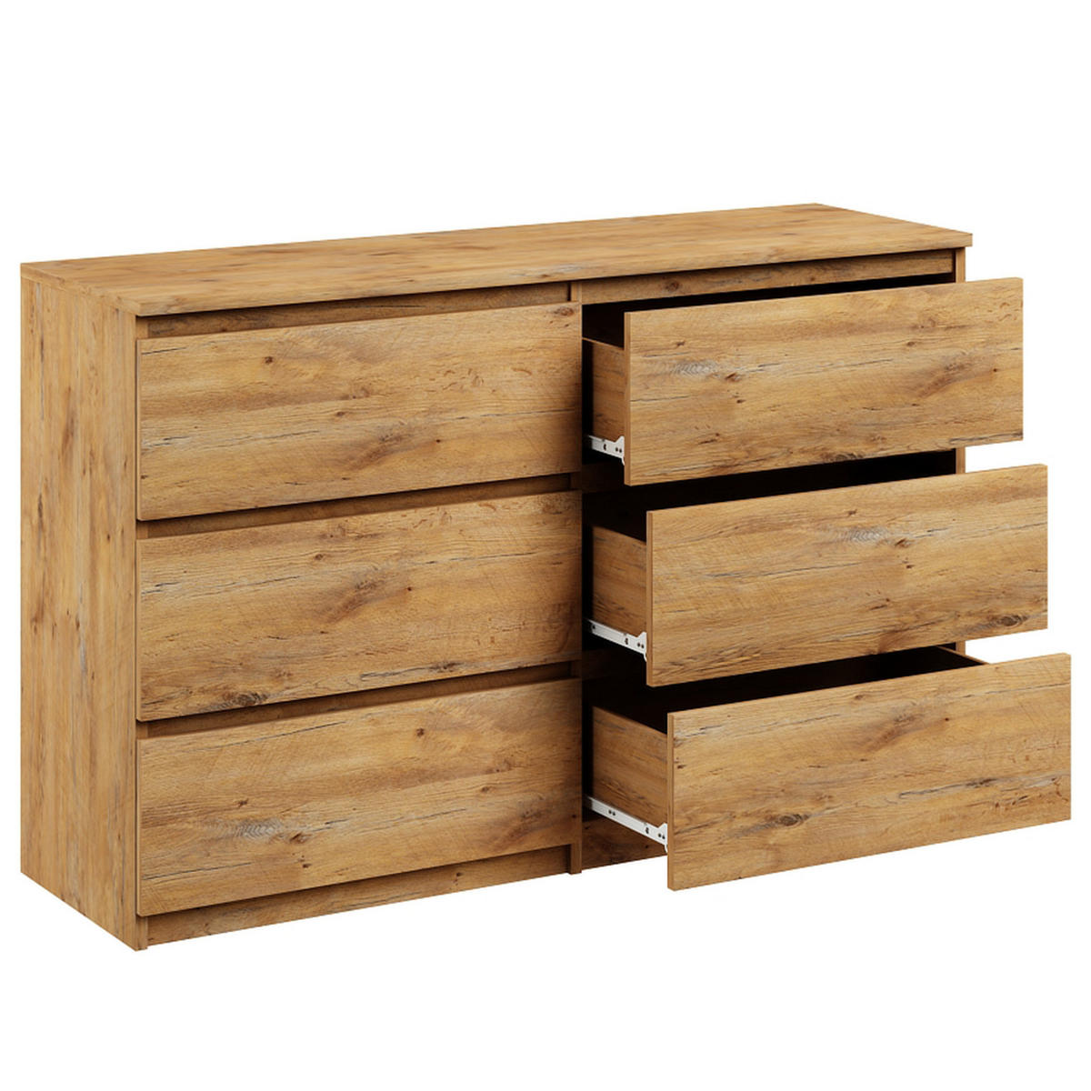 KOMMODE bella6 Artisan - Eiche Artisan, Holzwerkstoff (119/76/35cm) - roe furniture