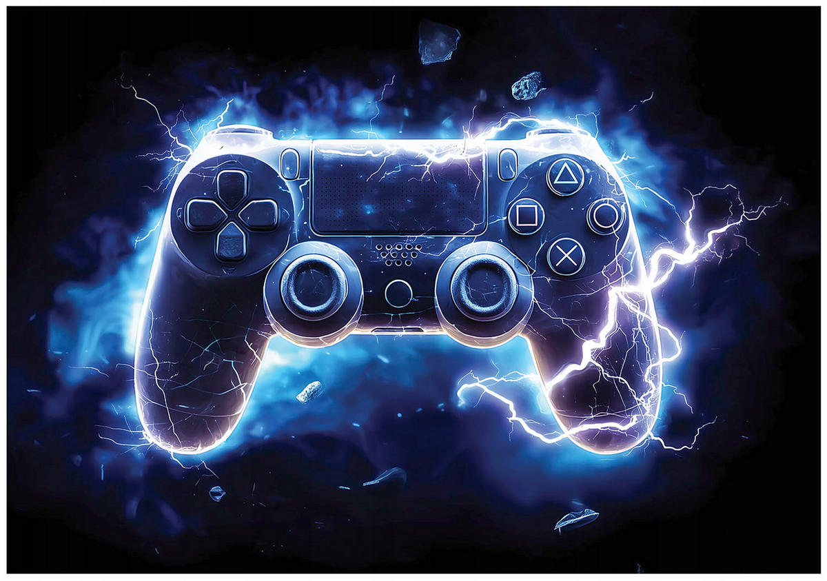 TAPETE Kinderzimmer 3D Effekt Gaming 400x280 - Multicolor, Papier (400/280cm) - Wallarena