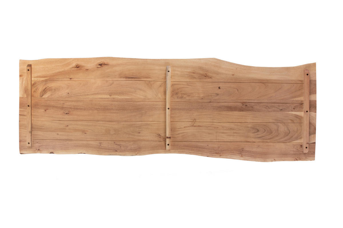 TISCHPLATTE CURT - Beige/Naturfarben, Akazienholz/Holz (60/180/3cm) - SAM