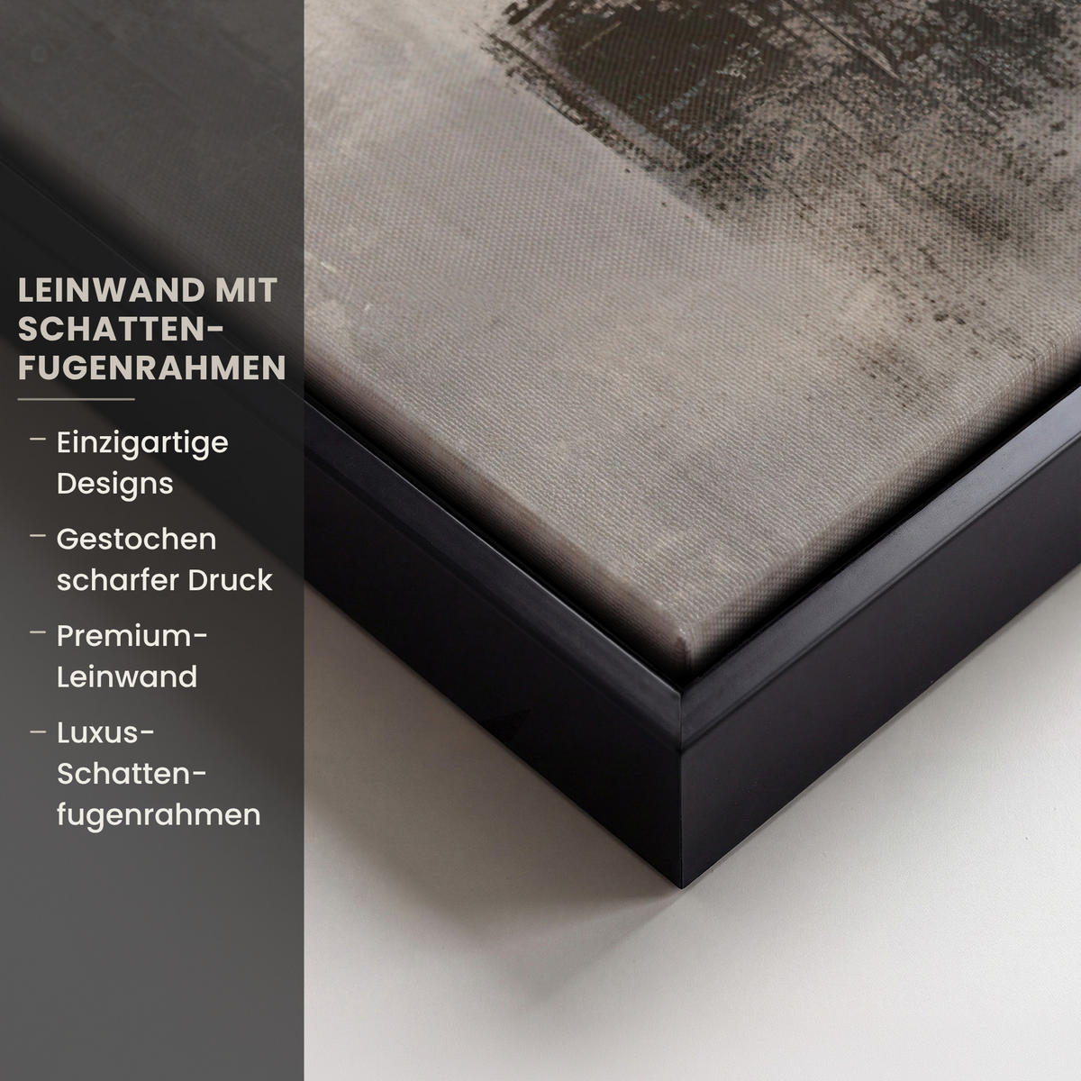 LEINWAND Bilder mit Rahmen - Abstrakt - Kunst - Grau - 40x60 - Hellgrau, Textil (40/60cm) - MuchoWow