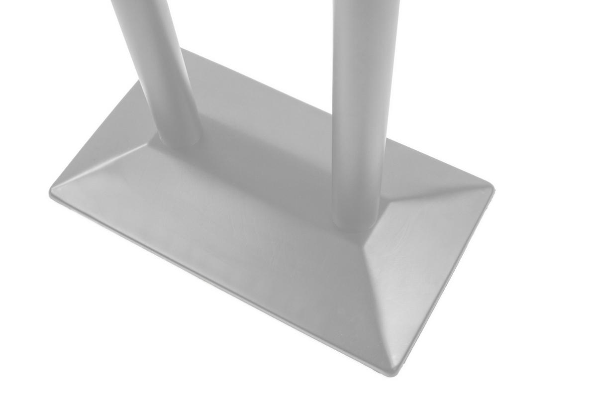 TISCHGESTELL STANDFUß DOPPELSÄULE HOCH - Silberfarben, Metall (70/110/40cm) - SAM