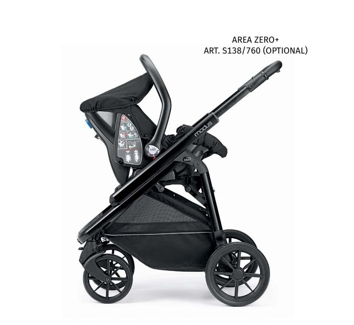 BABYSCHALE Area Zero+ Baby-Autositz - Schwarz, Kunststoff (64/58/45cm) - Cam il Mondo del Bambino S.p.A.