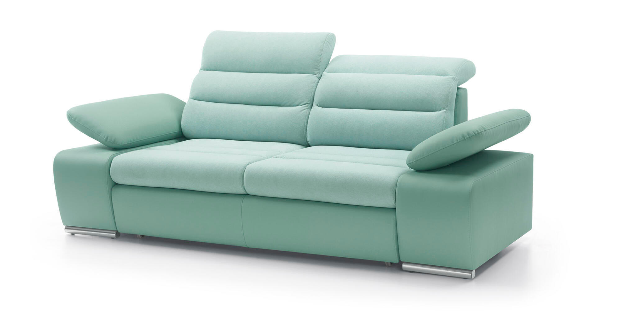 SOFA KORFU Grün 214x107x100 cm - Grün, Textil (214/100/107cm) - FURNLUX