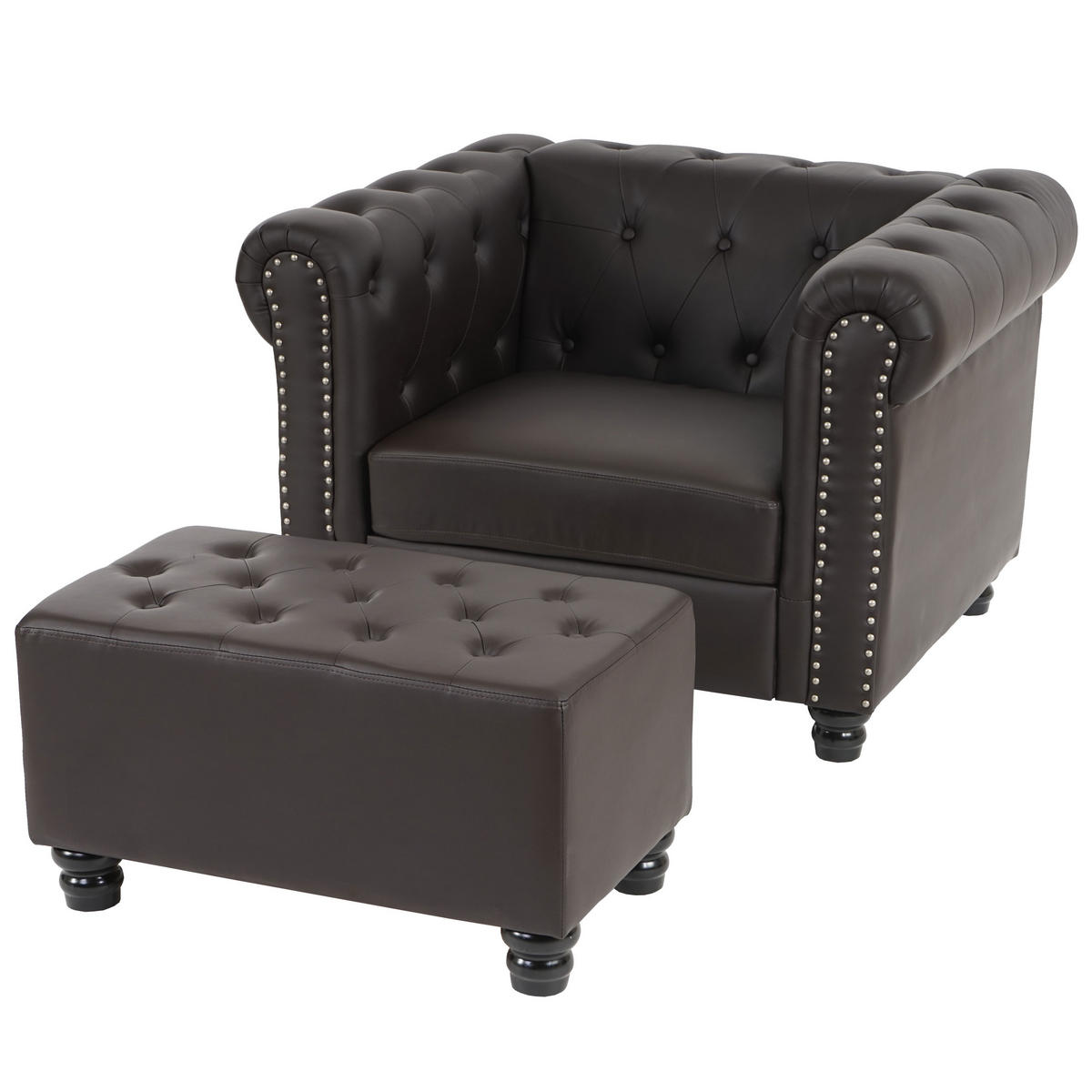 RELAXSESSEL RUNDE FÜßE Braun - Braun, Textil (109/74/90cm) - MCW