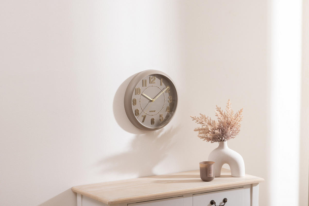 WANDUHR Alizee 30,5/30,5/4,3 cm - Beige, Kunststoff (30.5/4.3/30.5cm) - Atmosphera Createur d´interieur