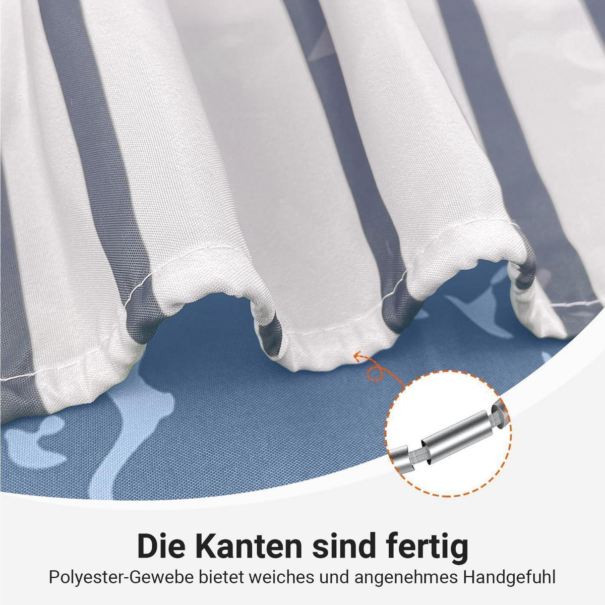DUSCHVORHANG Blau Blätter Linie 120 x 200 cm - Multicolor, Textil (120/200cm)