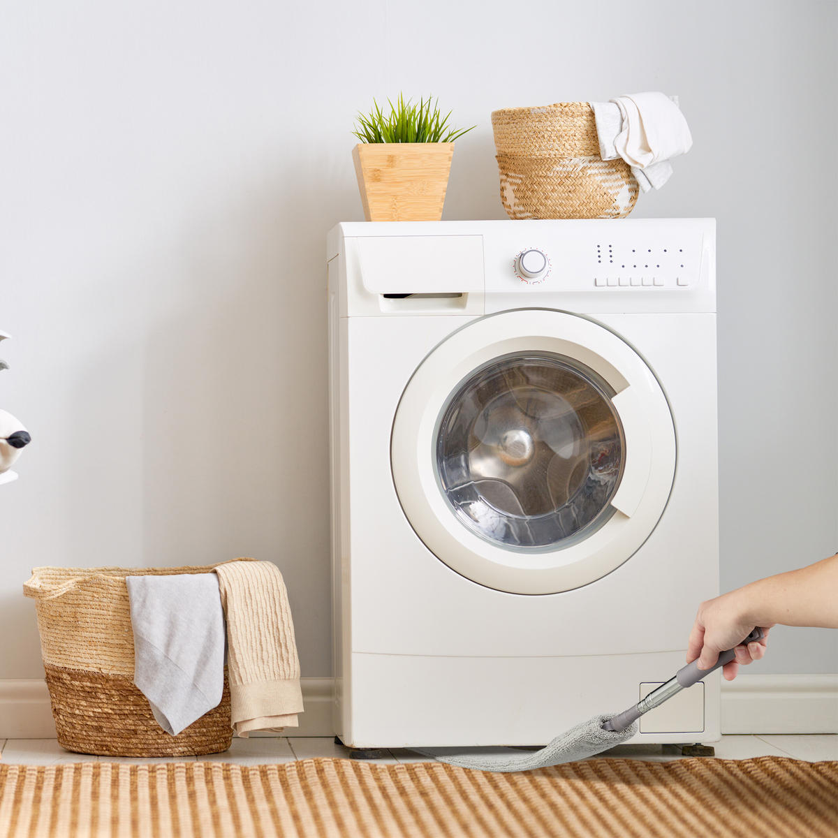 5-TLG.STAUBWEDEL-SET - Grau, Kunststoff/Textil (9/250/9cm) - Relaxdays