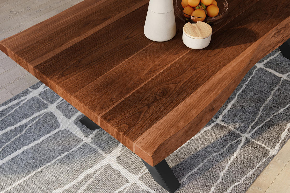 ESSTISCH TITAN - Schwarz/Braun, Holz (110/240/79cm) - SAM
