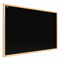 KREIDETAFEL 80x50cm Schwarze magnetische mit Naturholzrahmen - Schwarz, Metall (80/50/1.5cm) - ALLboards