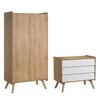 BABYZIMMER 2-teilig Weißes Holz - Weiß, Holzwerkstoff (100/90/58cm) - Petits-meubles