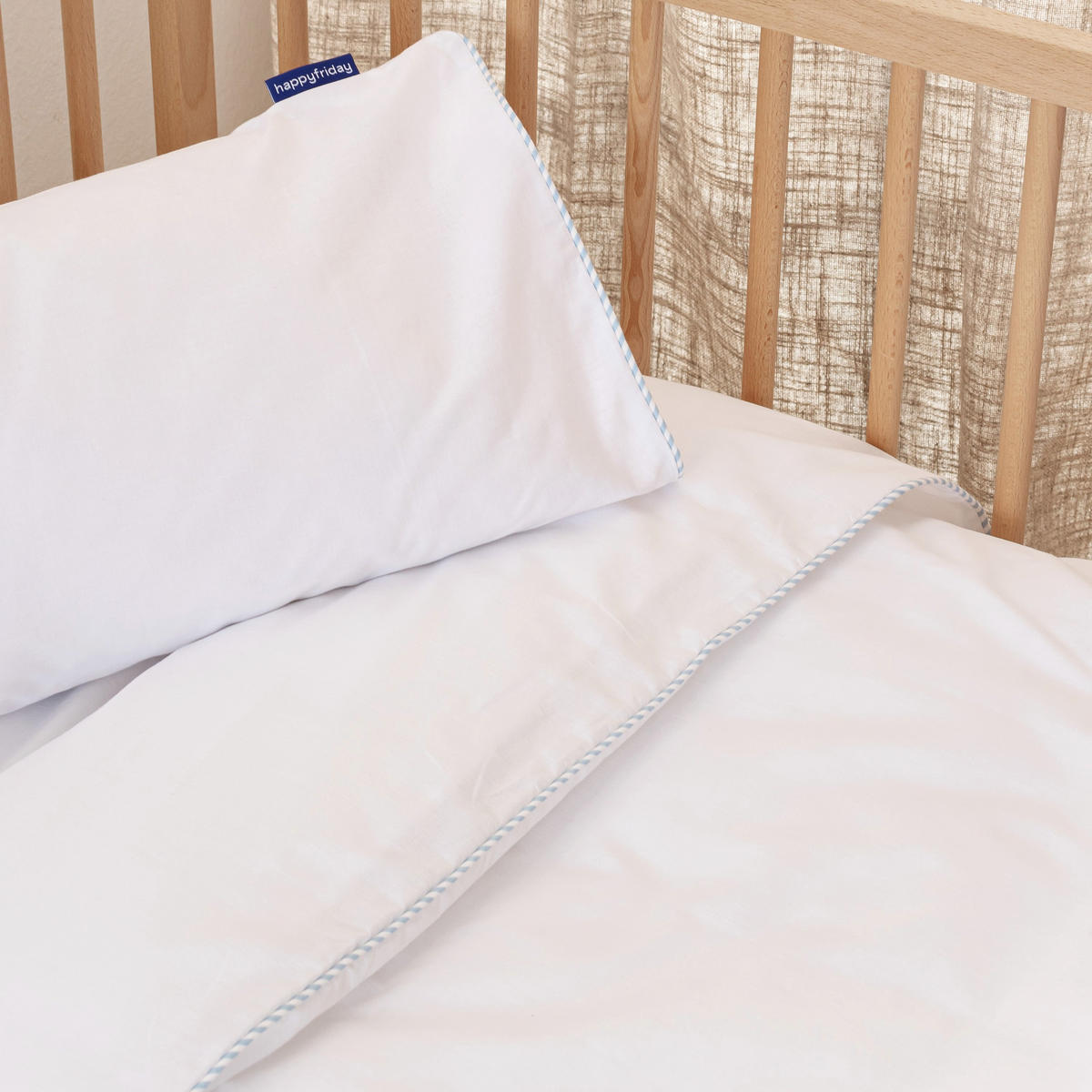 BETTBEZUG 2er-Set teiliges essential 100x120 cm (kinderbett) blau - Blau, Textil (100/120cm) - Happy Friday