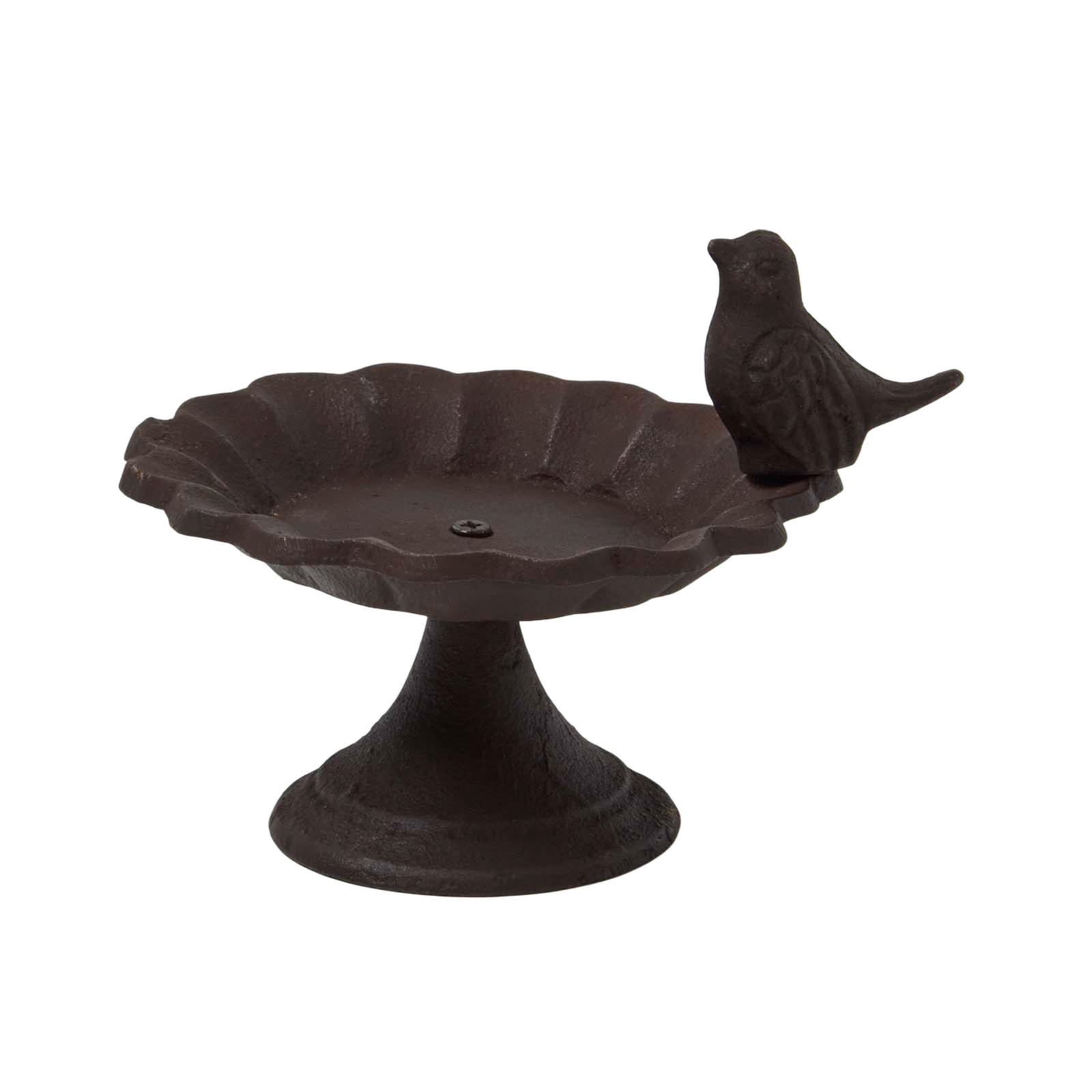 VOGELTRÄNKE stehend, Gusseisen - Braun, Metall (15/14/14cm) - Homescapes