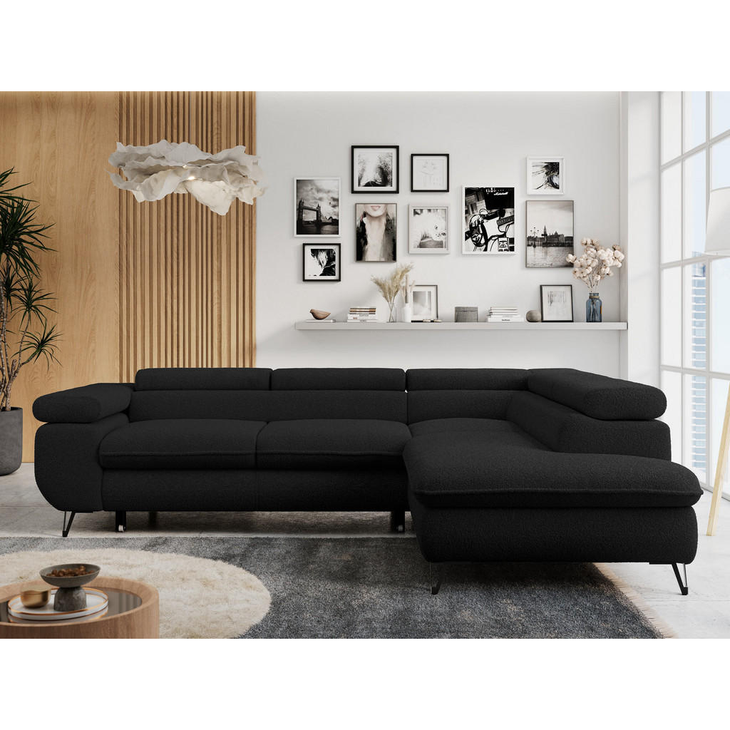Thumbnail - MKS Ecksofa, Schwarz, Textil, 3-Sitzer, L-Form,L-Form, 273x208 cm, Oeko-Tex®, Wohnzimmer, Sofas & Couches, Wohnlandschaf...