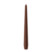 SPITZKERZEN (konische Kerzen) Kastanie Braun 250 x Ø 25 mm, 12 Stück - Braun, Paraffin (2.5/25/25cm) - Wiedemann Kerzen