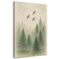 LEINWANDBILD Landschaften 80x120cm - Grün, Textil (80/120cm) - Feeby