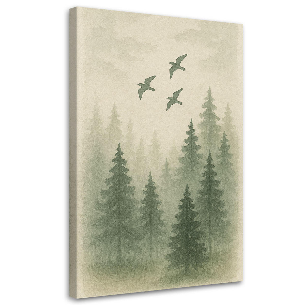 LEINWANDBILD Landschaften 80x120cm - Grün, Textil (80/120cm) - Feeby