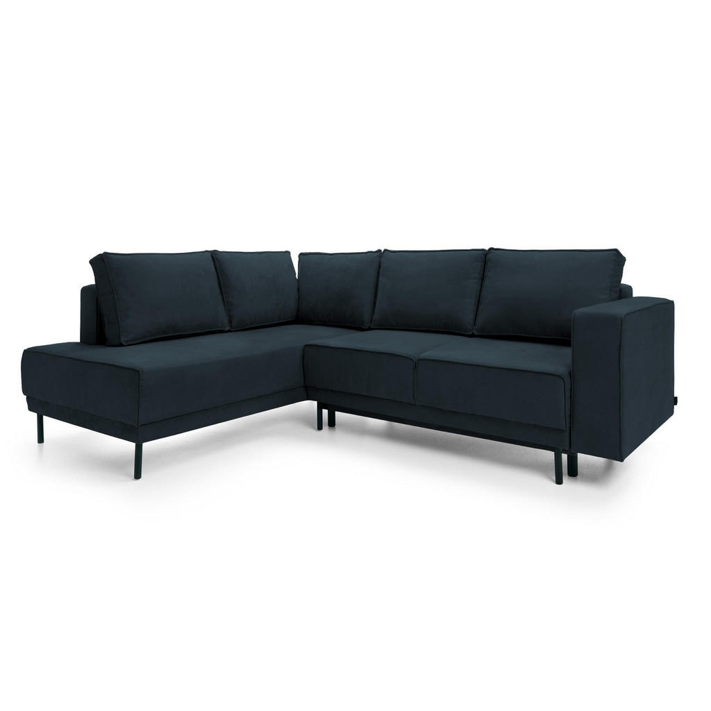 Thumbnail - Selsey Ecksofa, Dunkelblau, Textil, L-Form, Ottomane links, 247x187 cm, Wohnzimmer, Sofas & Couches, Wohnlandschaften, E...