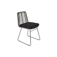ESSZIMMERSTUHL KAIRO - Anthrazit/Schwarz, Naturmaterialien/Metall (45/80/40cm) - SAM