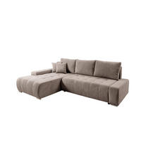 ECKSOFA Vogar In Poso - Hellbraun, Holzwerkstoff/Textil (265/185cm) - Fun Möbel