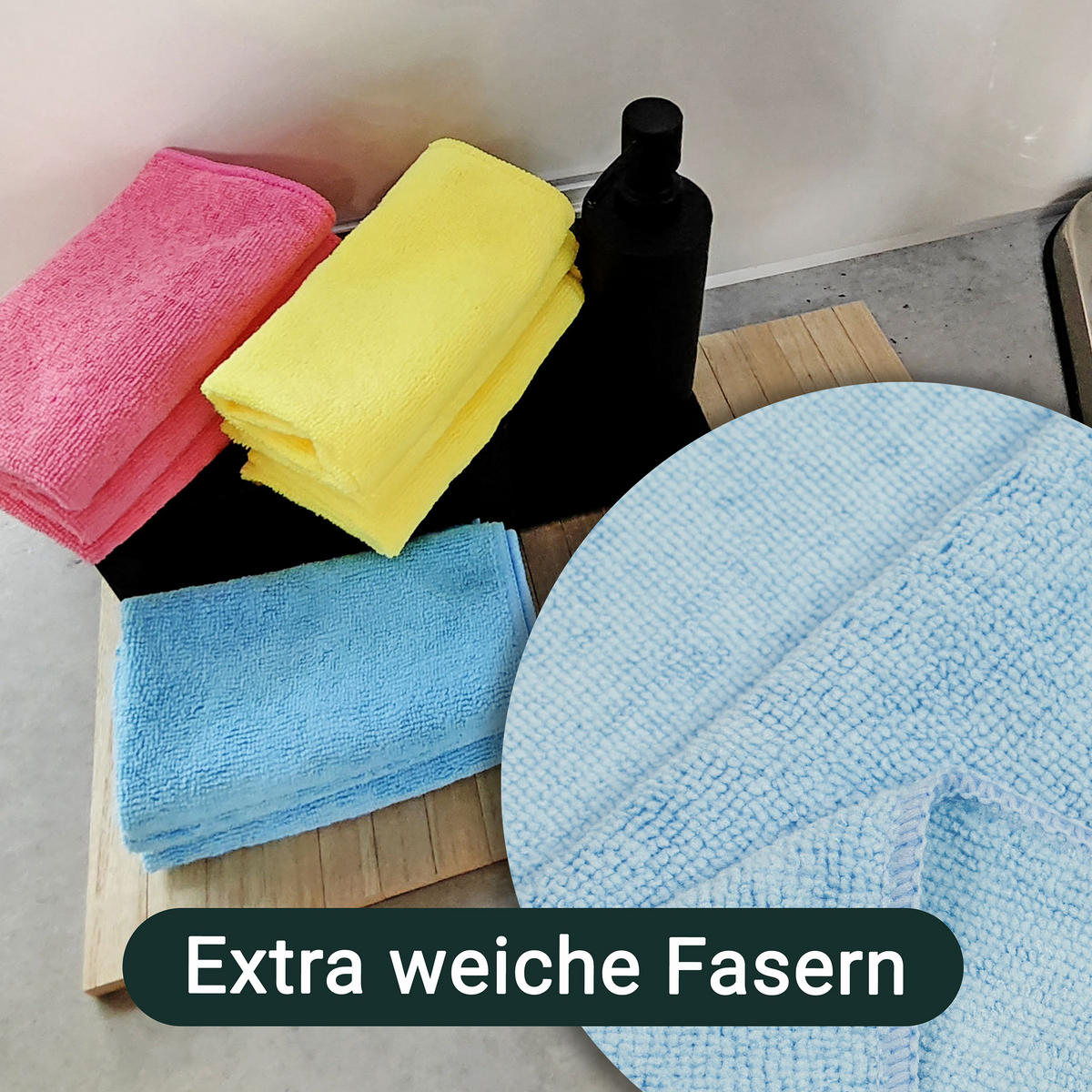 REINIGUNGSTÜCHER, 9er-Set, 32x32 cm, 80% Polyester, 20% Polyamid, farblich sortiert - Multicolor, Textil (32/32cm) - Zollner