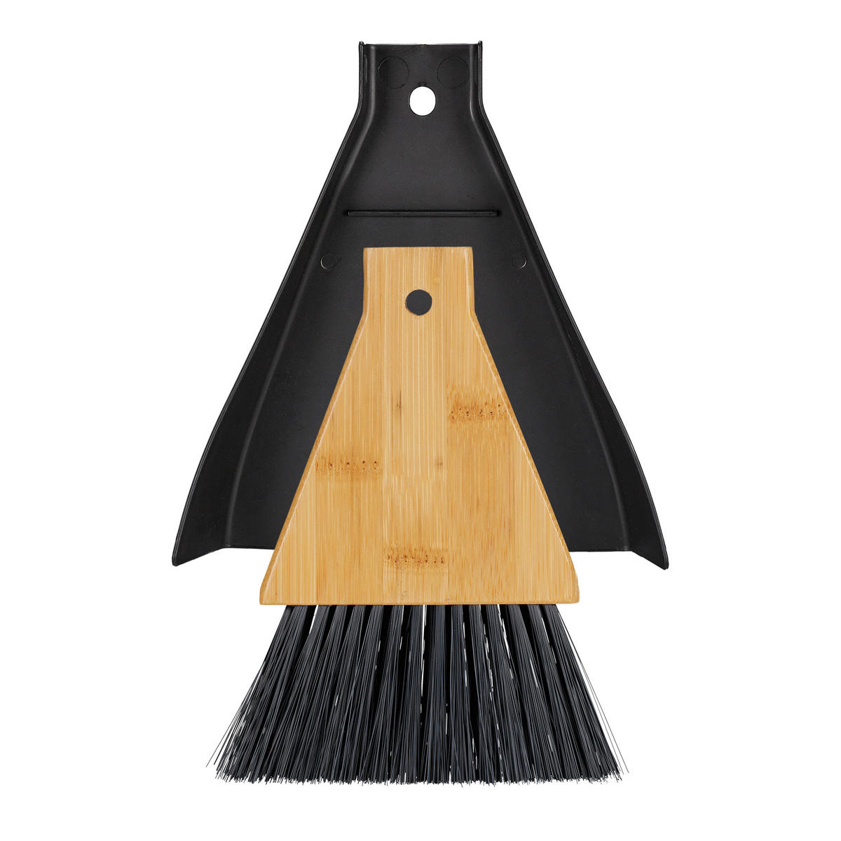 TISCHKEHRSET - Schwarz, Holz/Kunststoff (15/16.5/4cm) - Relaxdays