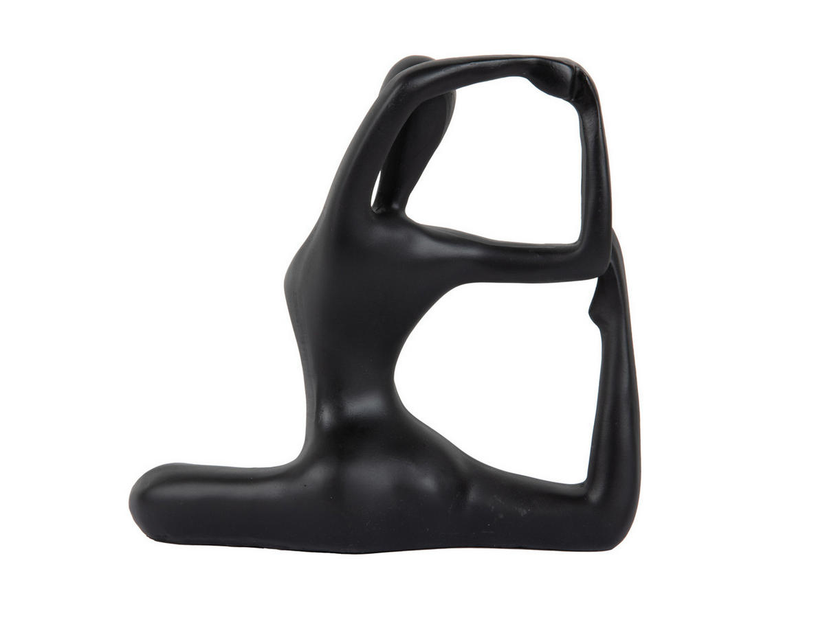 BILD Statue Yoga Bow Schwarz 20/6/19 cm - Schwarz, Kunststoff (6/19/20cm) - Present Time