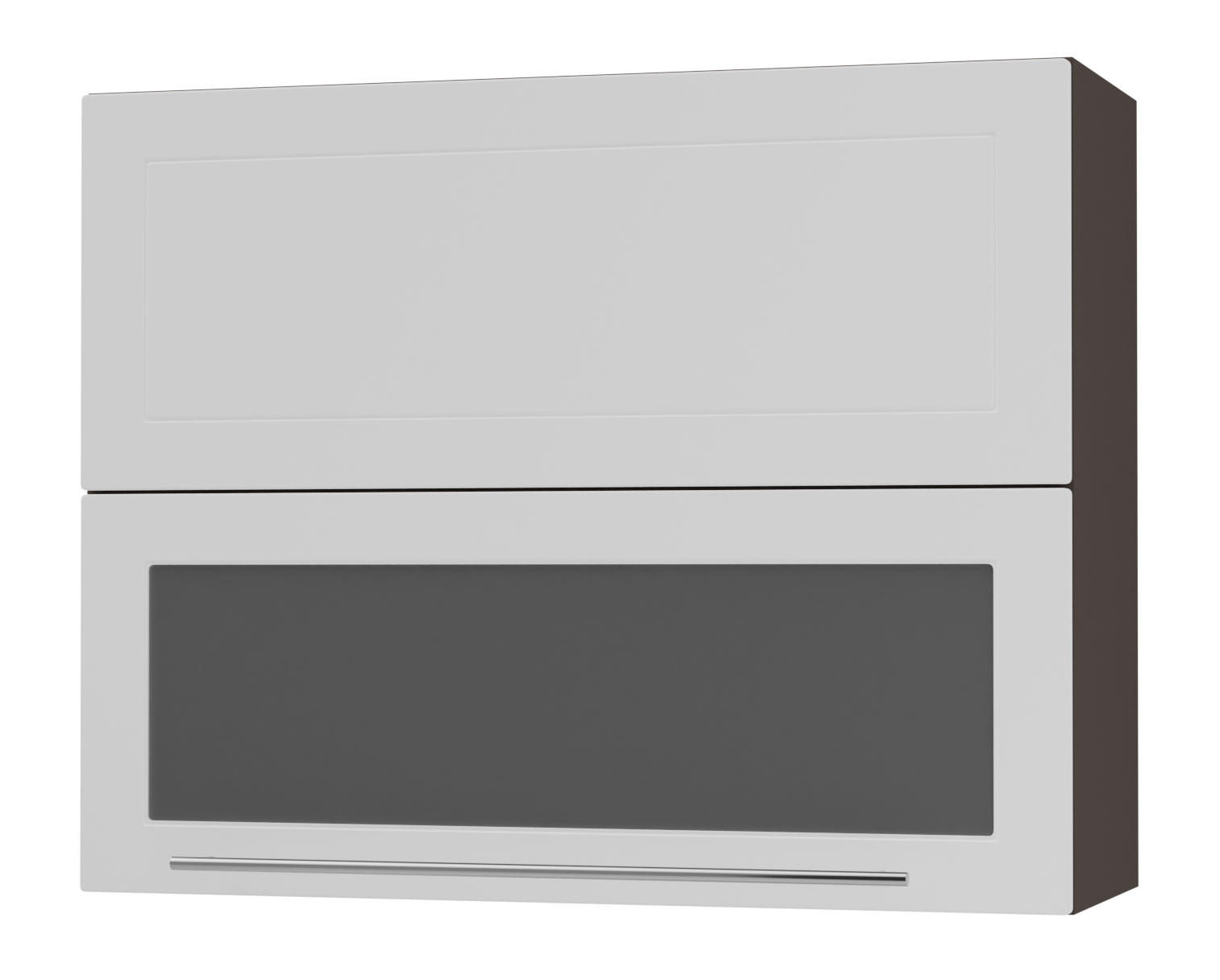 KÜCHENHÄNGESCHRANK Kvantum W8BS/90 Weiß Matt / Lava Matt 90 / 32,5 / 72cm - Dunkelgrau/Weiß, Holz/Holzwerkstoff (90/72/32.5cm) - Feldmann-Wohnen