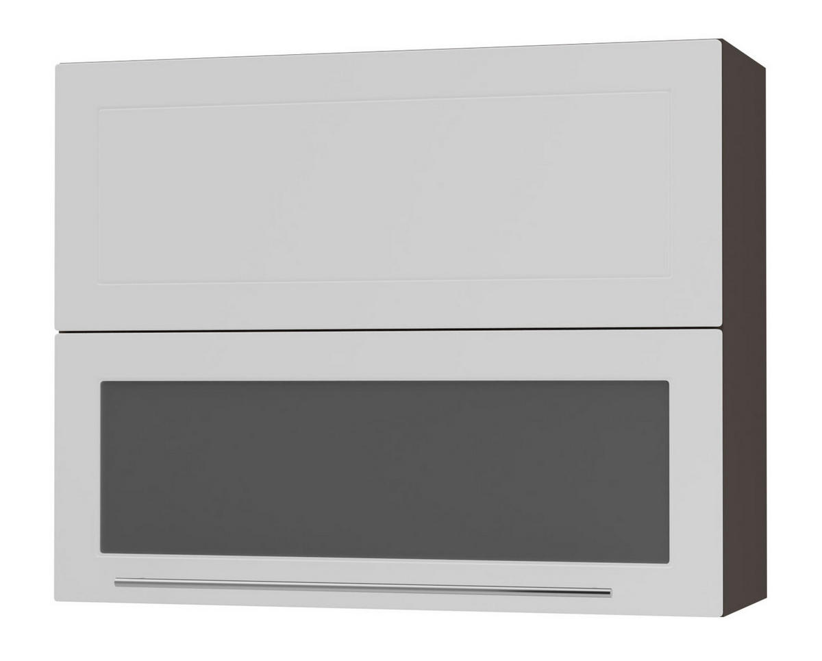 KÜCHENHÄNGESCHRANK Kvantum W8BS/90 Weiß Matt / Lava Matt 90 / 32,5 / 72cm - Dunkelgrau/Weiß, Holz/Holzwerkstoff (90/72/32.5cm) - Feldmann-Wohnen