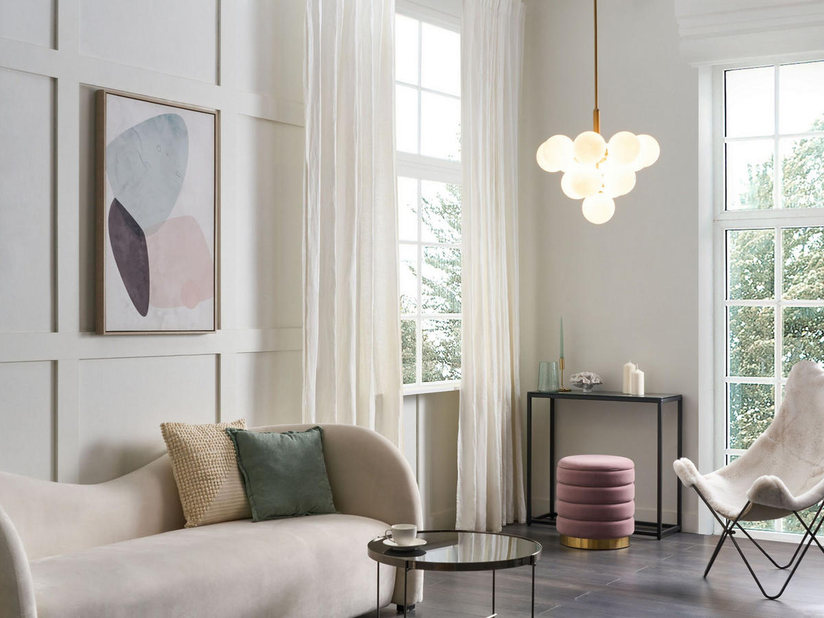 HÄNGELEUCHTE Birrie 43/43/99 cm - Messingfarben, Metall (43/43/99cm) - Beliani